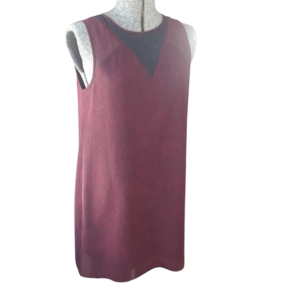 Size xsmall floral mesh mini black burgundy 👗🥻dress NWOT - Picture 1 of 16